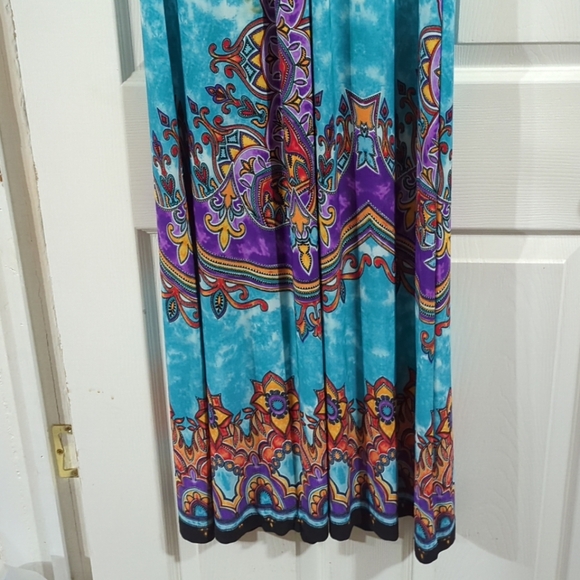 MAXI DRESS LADIES SIZE 8 Summer Fancy Sleeveless Polyester/Spandex Easy Care - Picture 5 of 16